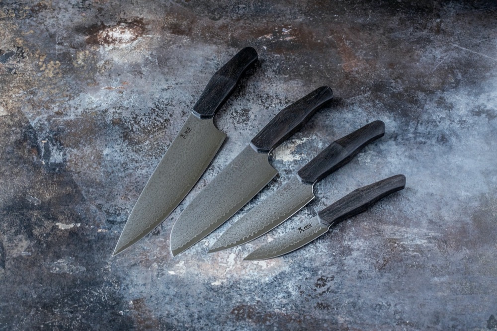 Handmade Danish high-end kitchen knife set